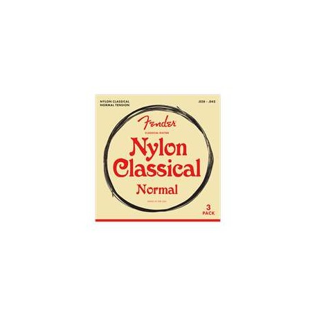 Nylon Acoustic Strings 100 Clear/Silver Tie End Calibre .028-.043 3-Pack 0730100300